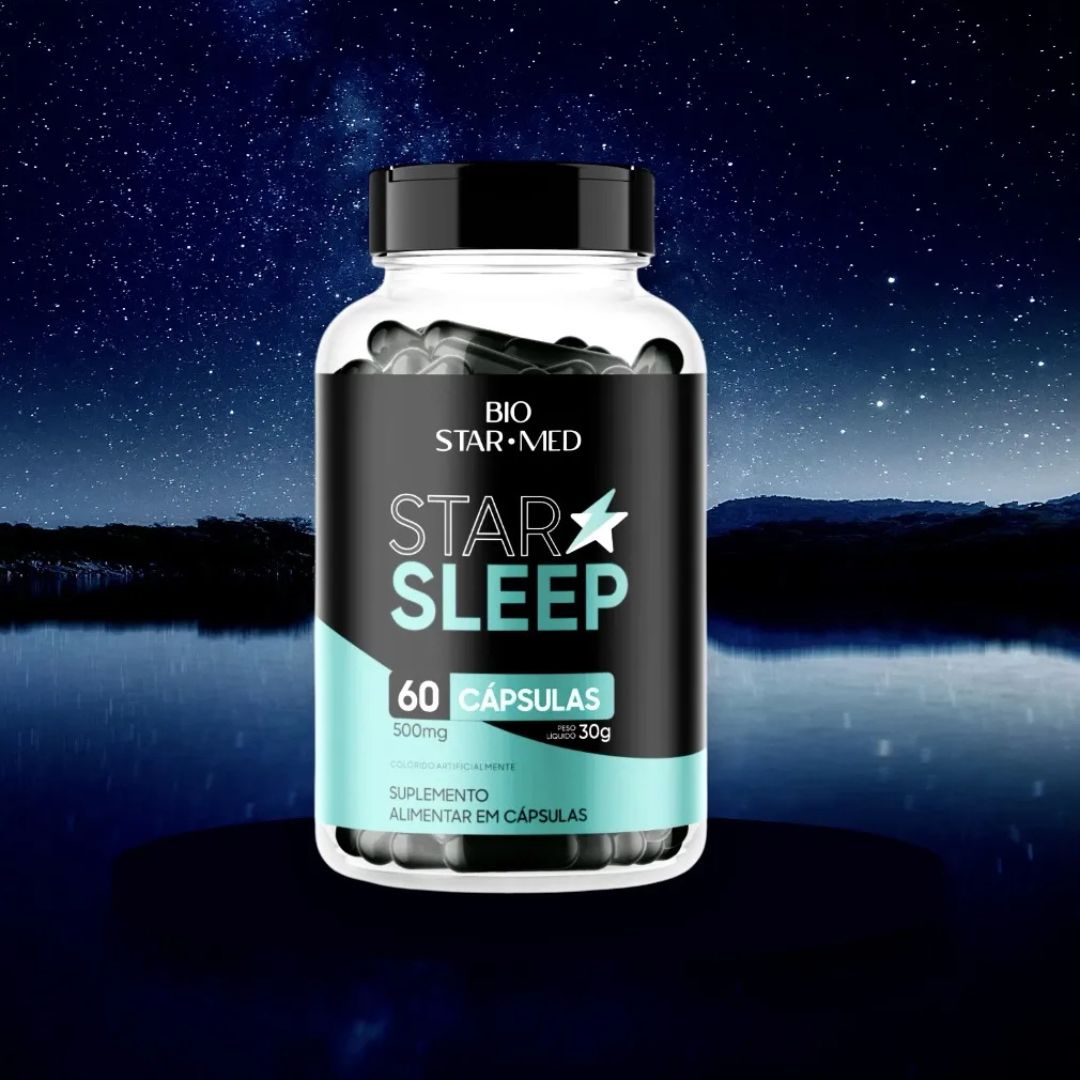 Kit com 3 Star Sleep — Melatonina + Triptofano | 180 Cápsulas (3 potes)