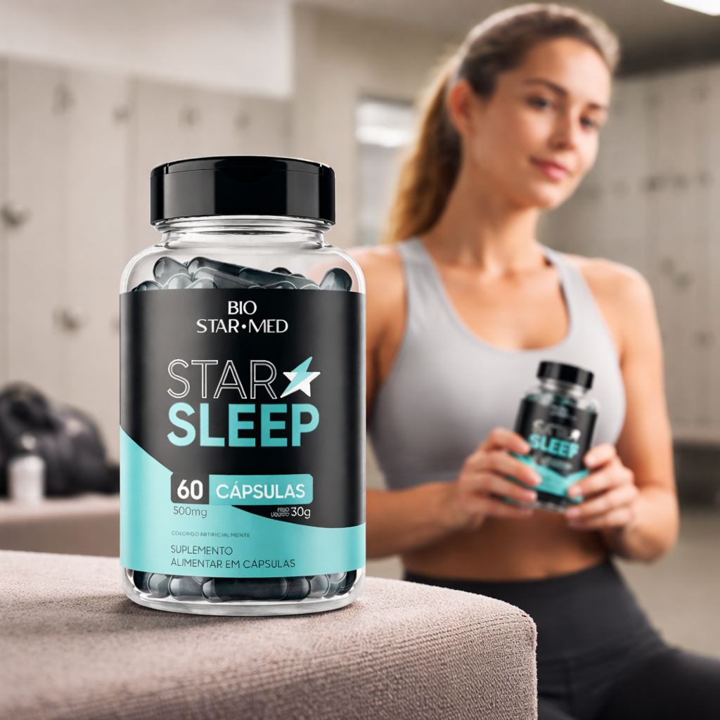 Star Sleep — Melatonina + Triptofano | Sono de Qualidade (60 cápsulas)