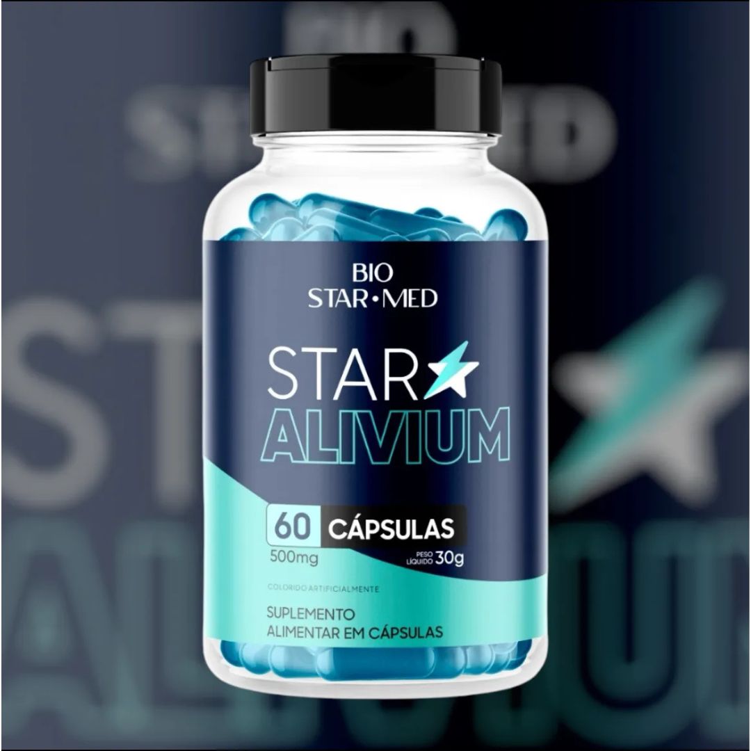 Kit com 3 Star Alivium — Suporte Articular + Mobilidade | 180 Cápsulas (3 potes)