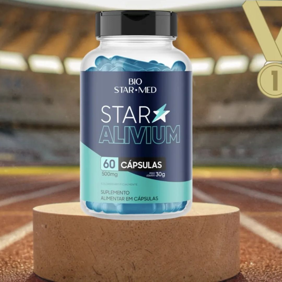 Kit com 3 Star Alivium — Suporte Articular + Mobilidade | 180 Cápsulas (3 potes)