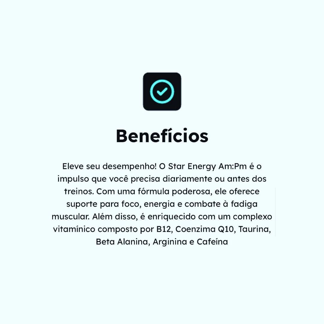 Star Energy am:pm — Energia, Foco e Disposição | 60 Cápsulas