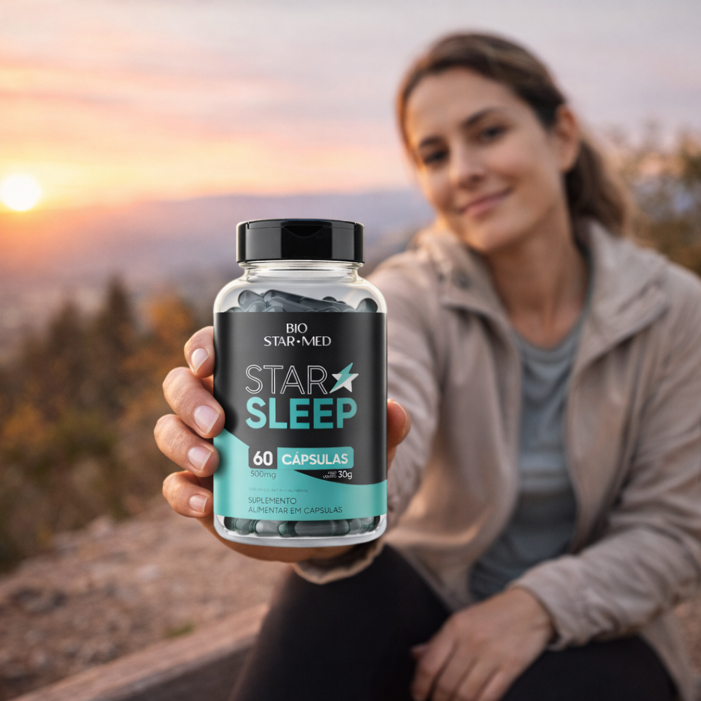 Star Sleep — Melatonina + Triptofano | Sono de Qualidade (60 cápsulas)